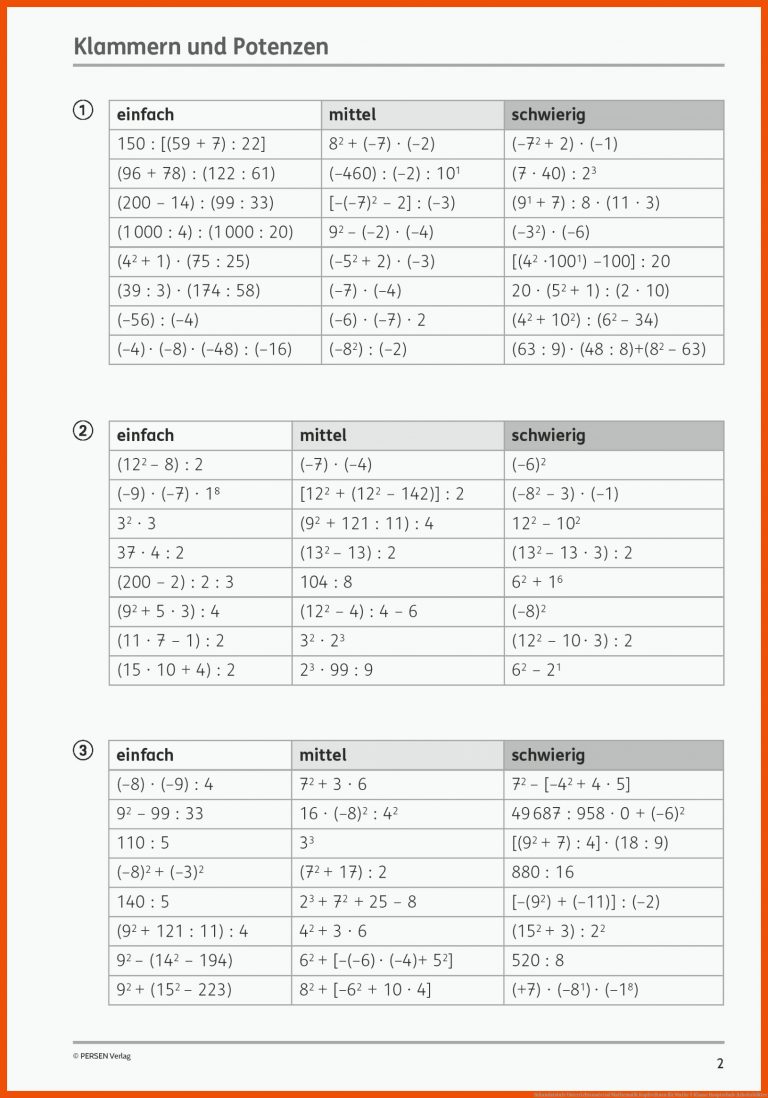 Sekundarstufe Unterrichtsmaterial Mathematik Kopfrechnen für mathe 5 klasse hauptschule arbeitsblätter