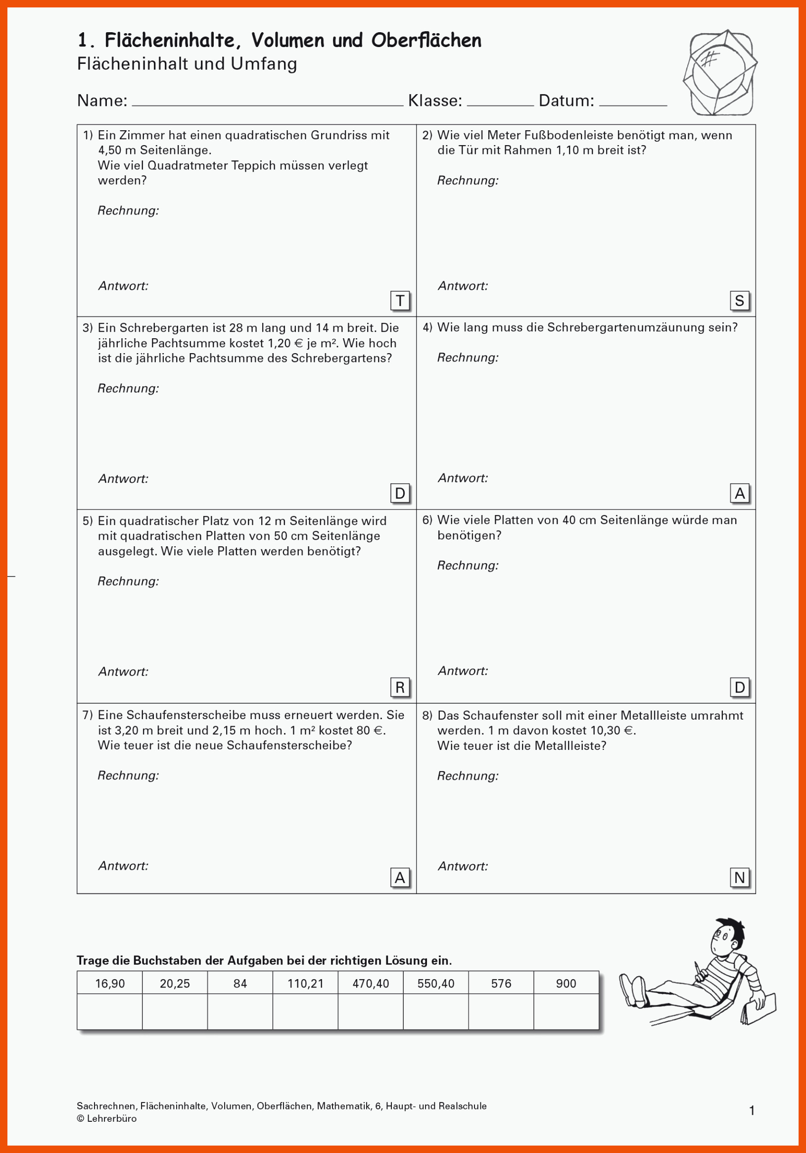 1 Mathe 6.klasse Arbeitsblätter - Mathe Arbeitsblätter