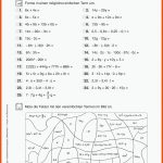 Sekundarstufe Unterrichtsmaterial Mathematik Terme Und Gleichungen Fuer Mathematik Arbeitsblätter Klasse 7