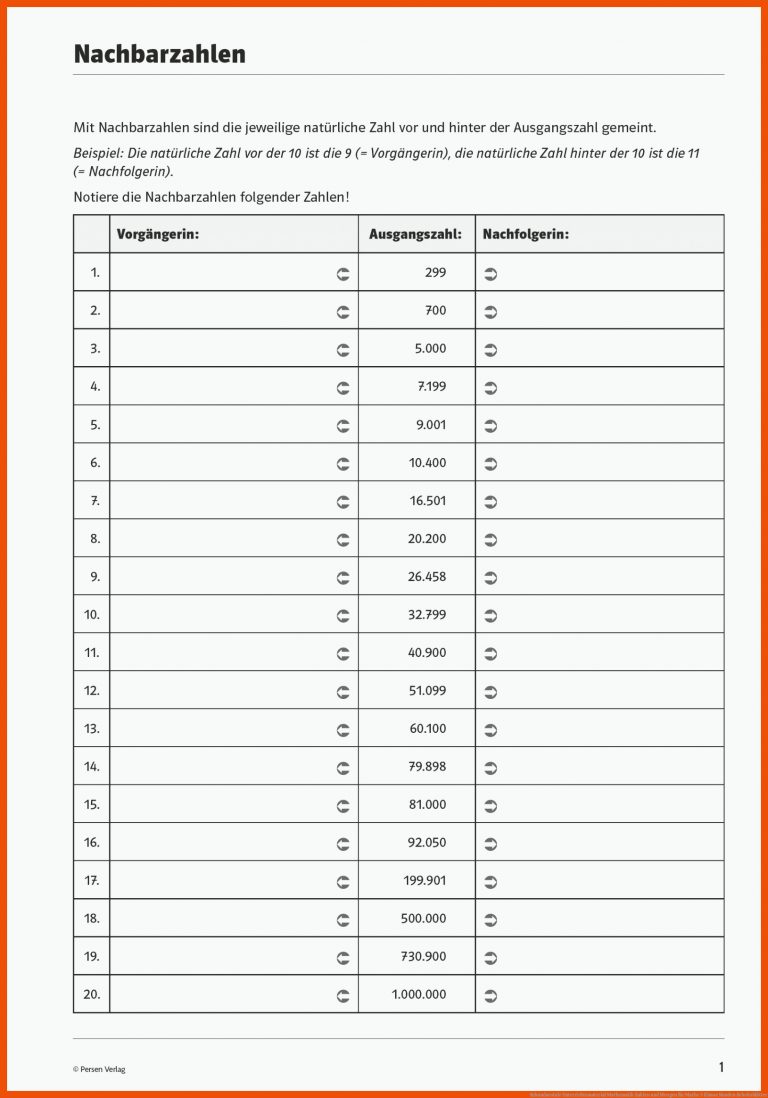 Sekundarstufe Unterrichtsmaterial Mathematik Zahlen und Mengen für mathe 5 klasse runden arbeitsblätter