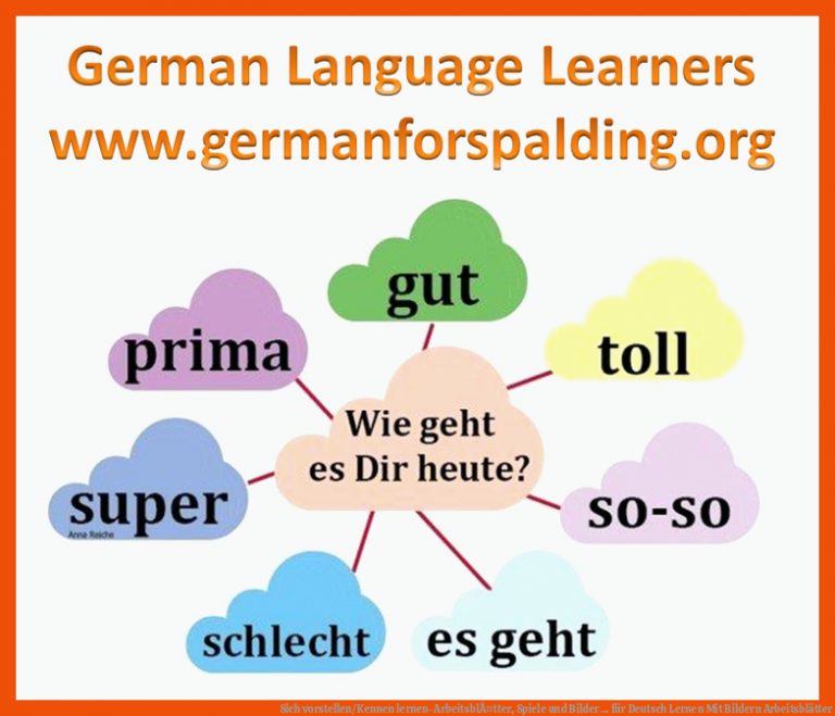 Sich vorstellen/Kennen lernen-ArbeitsblÃ¤tter, Spiele und Bilder ... für deutsch lernen mit bildern arbeitsblätter
