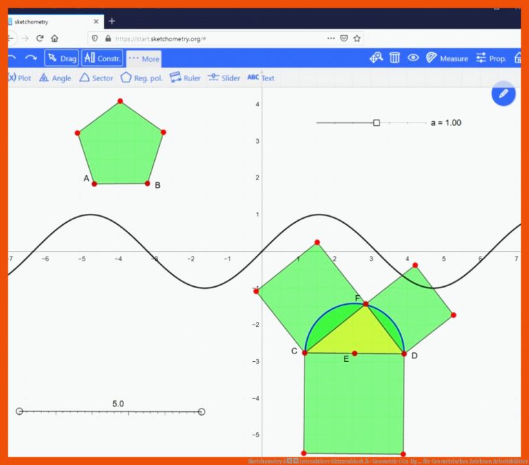 Sketchometry â interaktiver Skizzenblock Â« Geometrie (Gz-Dg ... für geometrisches zeichnen arbeitsblätter