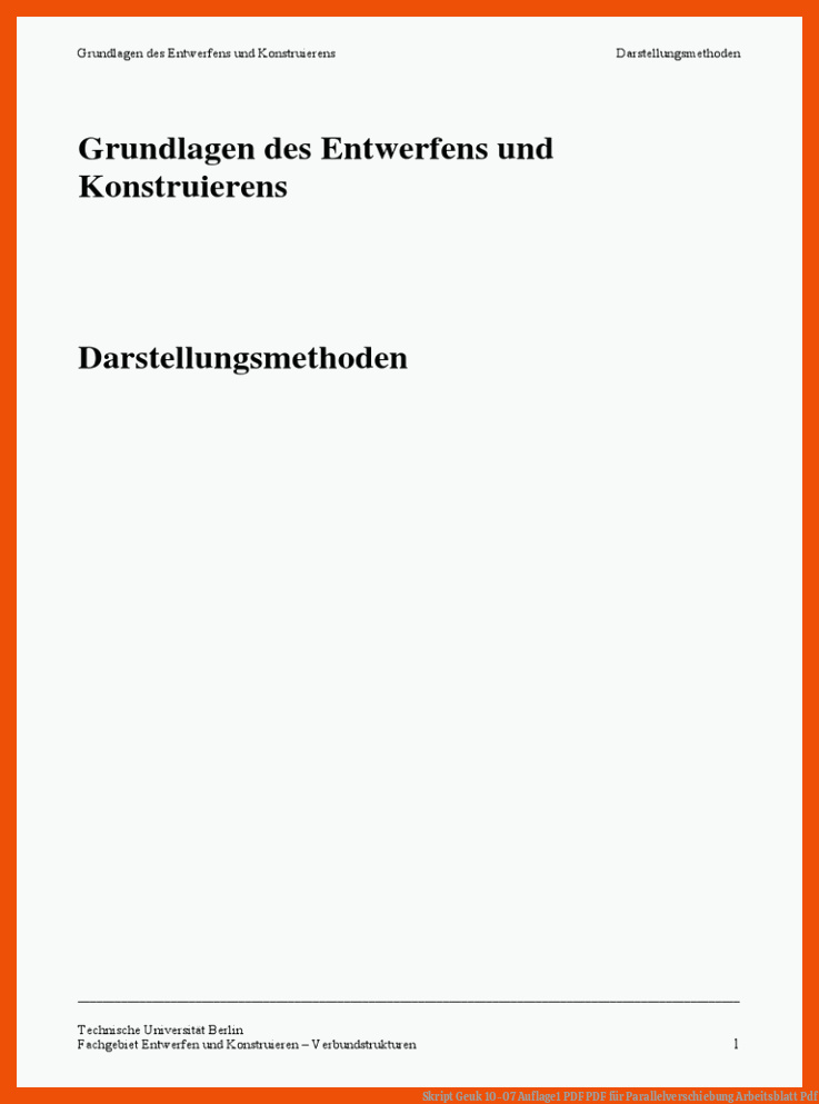 Skript Geuk 10-07 Auflage1 PDF | PDF für parallelverschiebung arbeitsblatt pdf