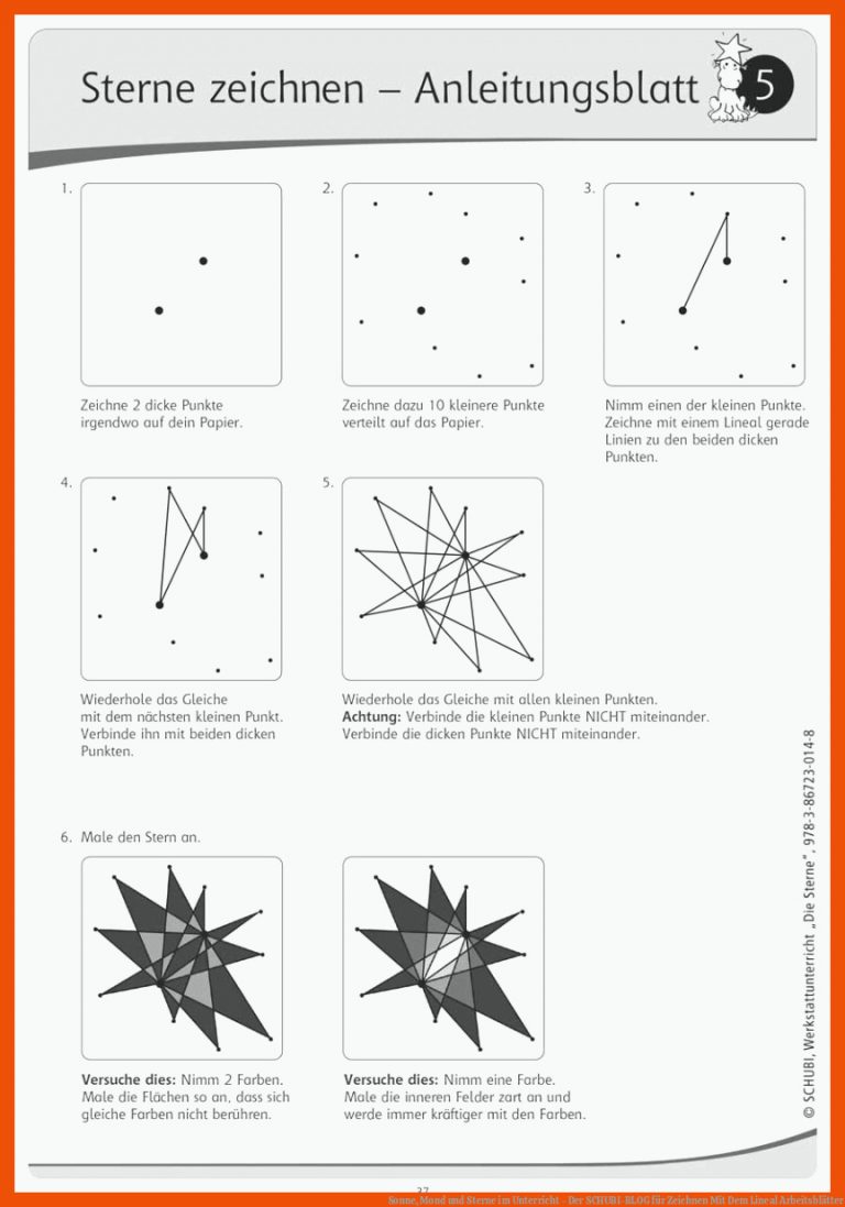 Sonne, Mond Und Sterne Im Unterricht - Der Schubi-blog Fuer Zeichnen Mit Dem Lineal Arbeitsblätter