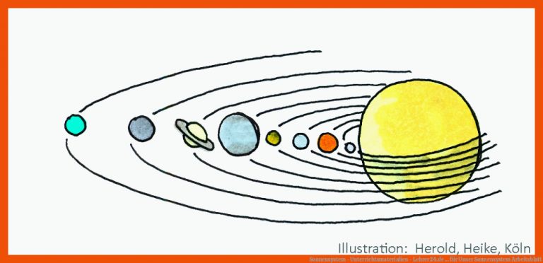 Sonnensystem - Unterrichtsmaterialien - Lehrer24.de ... für unser sonnensystem arbeitsblatt