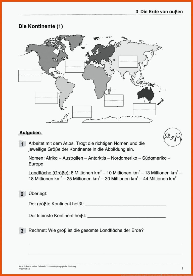 SoPÃ¤d Unterrichtsmaterial Erdkunde/Geografie Welt Erde: Erde von auÃen für erdkunde arbeitsblätter klasse 5 zum ausdrucken