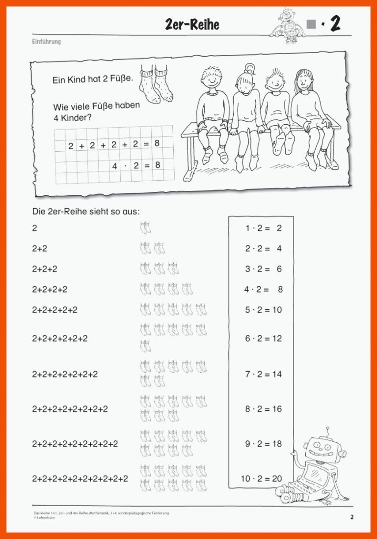 SoPÃ¤d Unterrichtsmaterial Mathematik Einmaleins Das kleine 1x1 ... für 1x1 4er reihe arbeitsblätter