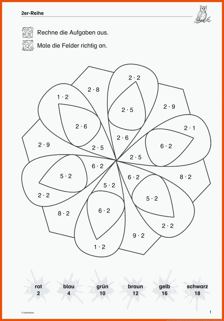 SoPÃ¤d Unterrichtsmaterial Mathematik Einmaleins für einmaleins 2er reihe arbeitsblatt
