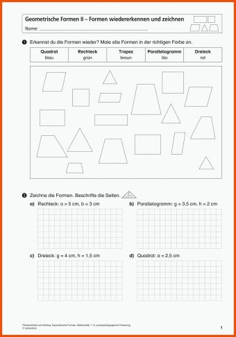 2 Umfang Und Flächeninhalt Rechteck Und Quadrat Arbeitsblätter Klasse 6