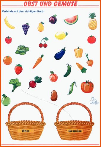 10 Arbeitsblätter Obst Und Gemüse Kindergarten