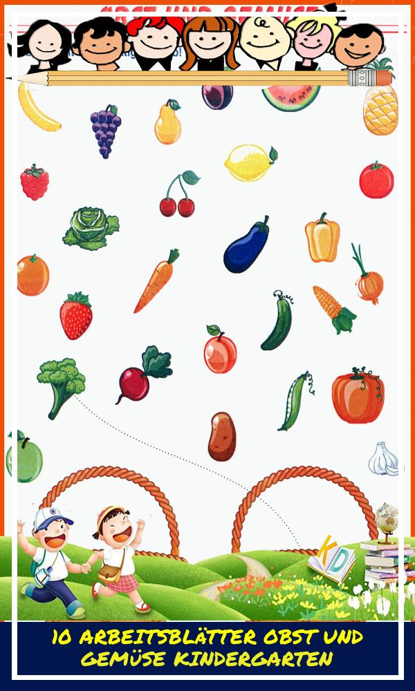 10 Arbeitsblätter Obst Und Gemüse Kindergarten