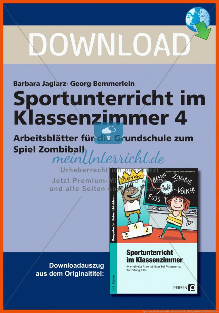 Sporttheorie: Zombieball - Meinunterricht Fuer Sporttheorie Arbeitsblätter