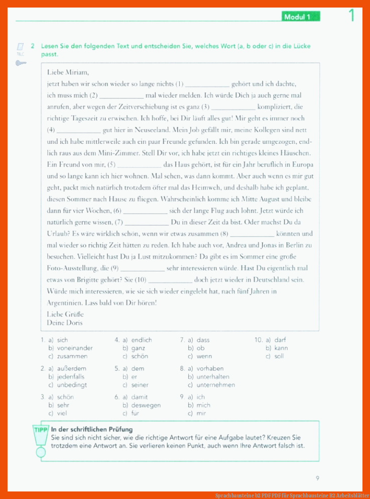 Sprachbausteine b2 PDF | PDF für sprachbausteine b2 arbeitsblätter