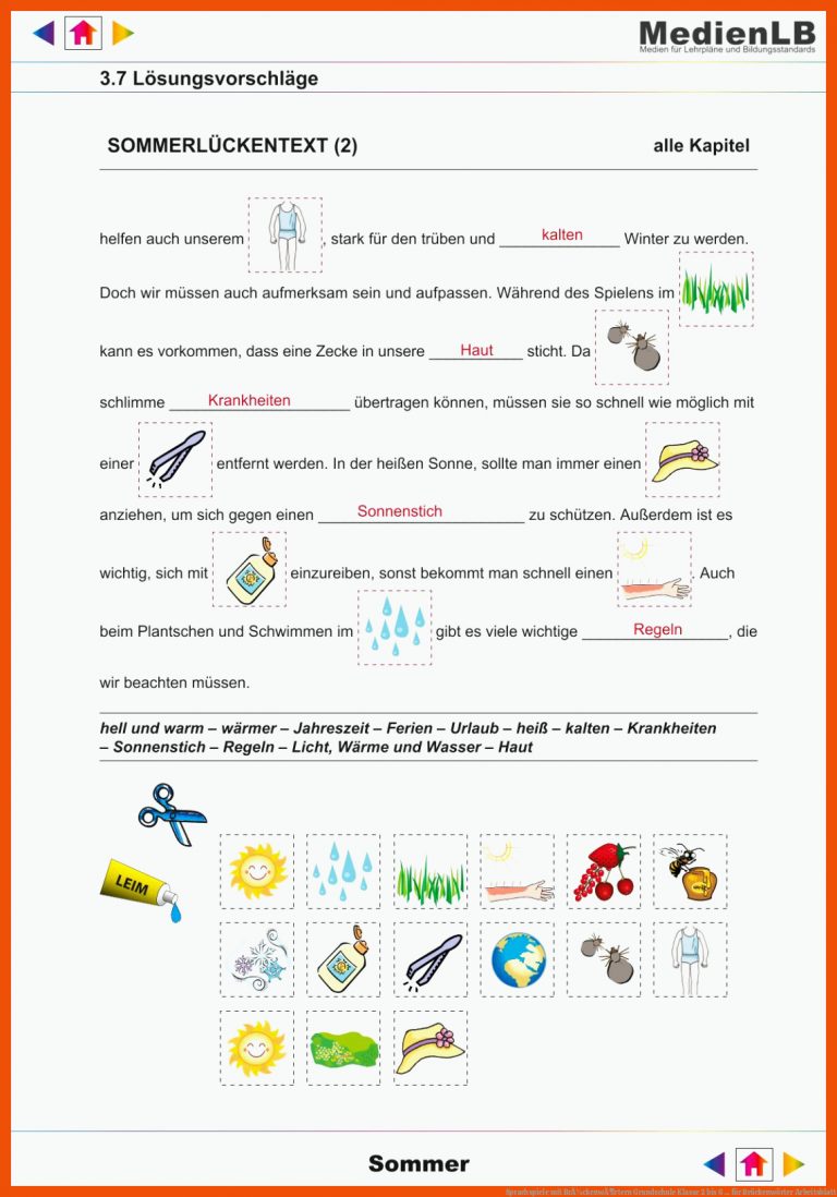 Sprachspiele mit BrÃ¼ckenwÃ¶rtern | Grundschule Klasse 2 bis 6 ... für brückenwörter arbeitsblatt