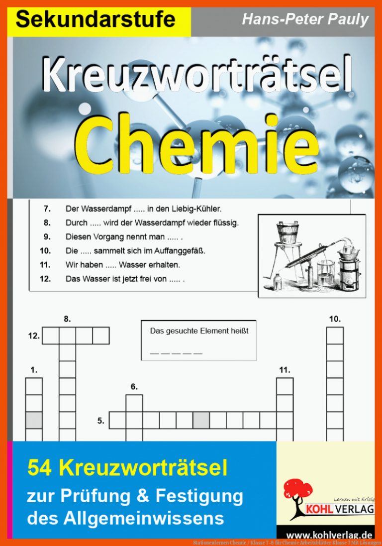 Stationenlernen Chemie / Klasse 7-8 für chemie arbeitsblätter klasse 7 mit lösungen