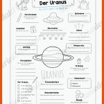 Steckbrief: Planet Uranus Fuer Weltall Und Planeten Grundschule Arbeitsblätter