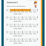 Stellenwerttabelle, Zahlenstrahl Fuer Arbeitsblätter Zahlenstrahl übungen