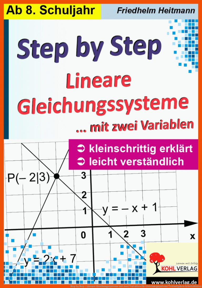 Step by Step / Lineare Gleichungssysteme Mit Zwei Variablen Fuer Gleichungssysteme Textaufgaben Arbeitsblätter
