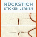 Sticken FÃr AnfÃnger - 8 Grundstiche Zum Sticken Lernen Fuer Stickstiche Arbeitsblatt