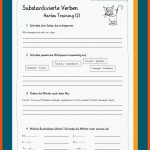 Substantivierte Verben Fuer Nominalisierung Von Verben Und Adjektiven Arbeitsblatt