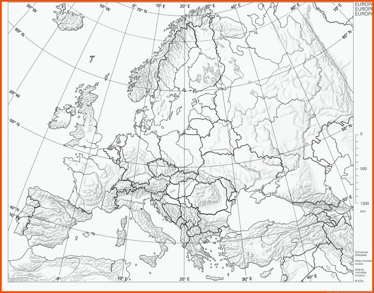 SwissEduc - Geographie - Atlas-Kopiervorlagen für europa stumme karte arbeitsblatt