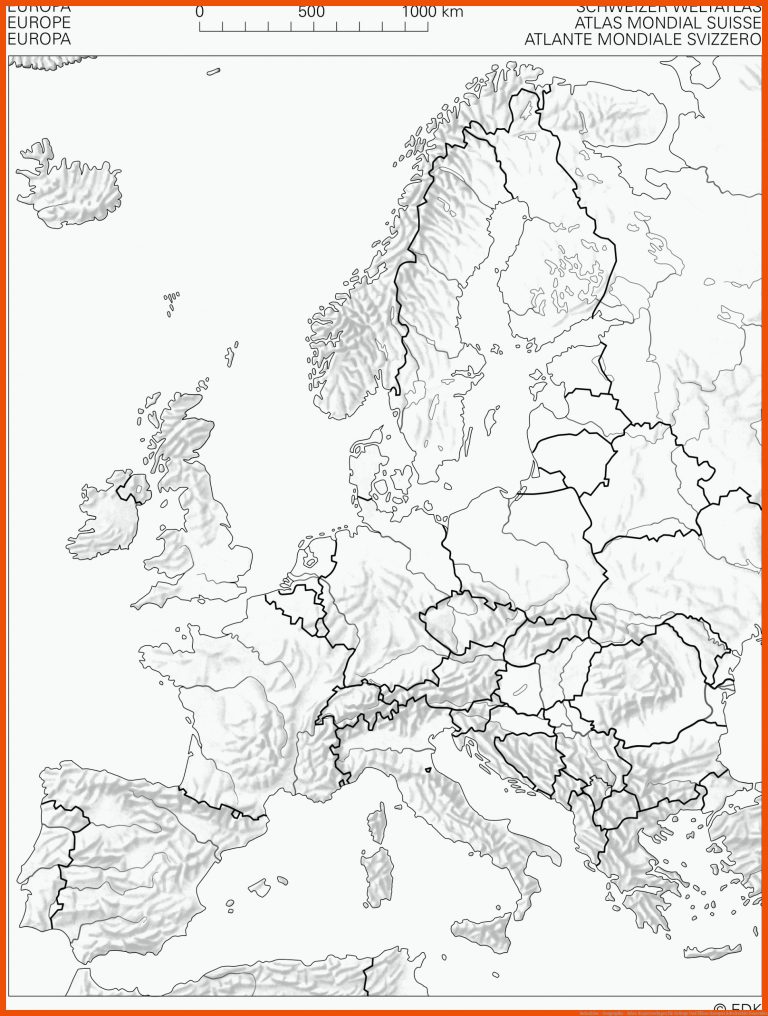 SwissEduc - Geographie - Atlas-Kopiervorlagen für gebirge und flüsse europas arbeitsblatt kostenlos