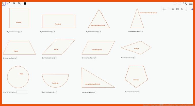 Symmetrie - Ebene Figuren â GeoGebra für ebene figuren arbeitsblatt mit lösungen