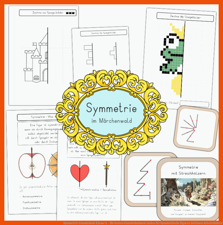 Symmetrie Grundschule Klasse 4 - Die besten Grundschulmaterialien für symmetrische figuren zeichnen + arbeitsblätter