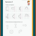 Symmetrie / Symmetrieachse / Symmetrische Figuren Fuer Figuren Spiegeln Arbeitsblatt