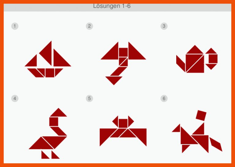 Tangram-Aufgabenkarten | paul-matthies.de für tangram figuren arbeitsblatt