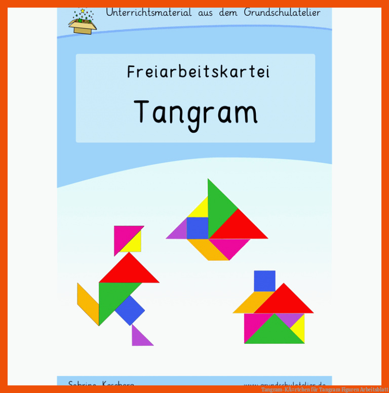 Tangram-KÃ¤rtchen für tangram figuren arbeitsblatt