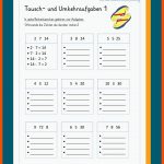 Tausch- Und Umkehraufgaben Fuer Multiplikation 2 Klasse Arbeitsblätter Kostenlos