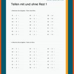 Teilen Mit Rest Fuer Arbeitsblatt 1x1 2. Klasse