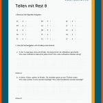 Teilen Mit Rest Fuer Halbschriftliche Division Mit Rest Klasse 3 Arbeitsblätter Kostenlos