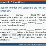 Temporale PrÃ¤positionen - Sprakuko - Deutsch Lernen Online Fuer Temporale Präpositionen Arbeitsblatt
