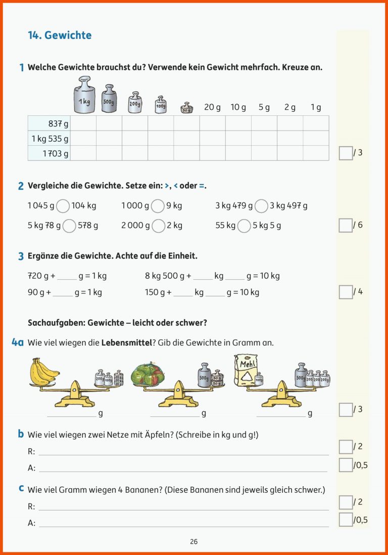 Tests in Mathe - Lernzielkontrollen 3. Klasse, A4-Heft Buch für mathe arbeitsblätter klasse 3 gewichte kostenlos