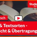 Texte Und Textsorten - Ãbersicht Und Ãbertragung - Studienkreis.de Fuer Innerer Monolog Arbeitsblatt
