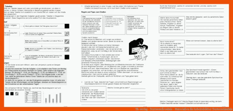 Th-verlag - TextverstÃ¤ndnis - Materialien für arbeitsblätter textverständnis
