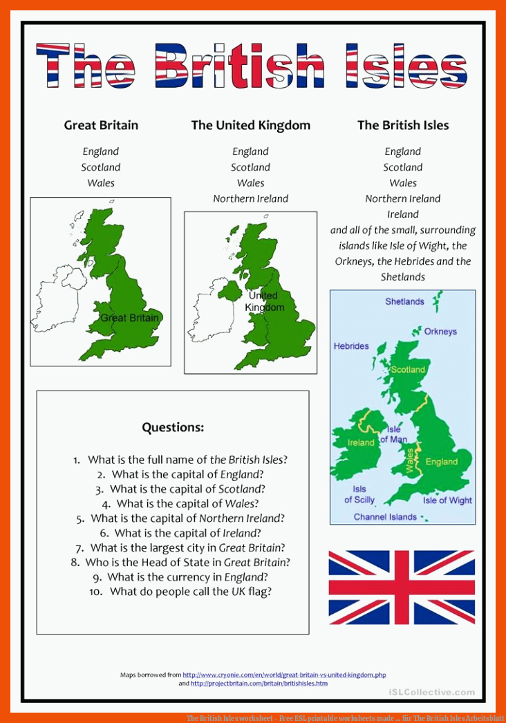 The British Isles worksheet - Free ESL printable worksheets made ... für the british isles arbeitsblatt
