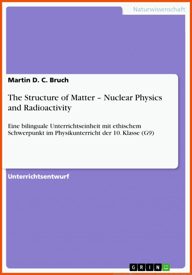 The Structure of Matter â Nuclear Physics and Radioactivity - GRIN für das geiger-müller-zählrohr arbeitsblatt klett