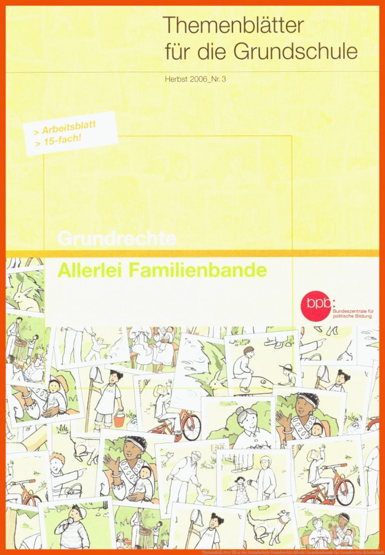 ThemenblÃ¤tter fÃ¼r die Grundschule Grundrechte Allerlei Familienbande für grundrechte arbeitsblatt