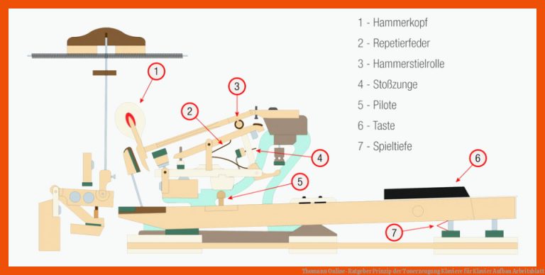 Thomann Online-ratgeber Prinzip Der tonerzeugung Klaviere Fuer Klavier Aufbau Arbeitsblatt