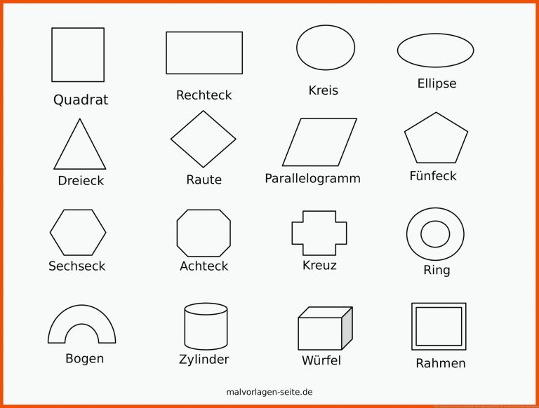 Tolle Geometrische Formen Grundschule | Kostenlose Ausmalbilder für geometrische formen arbeitsblatt