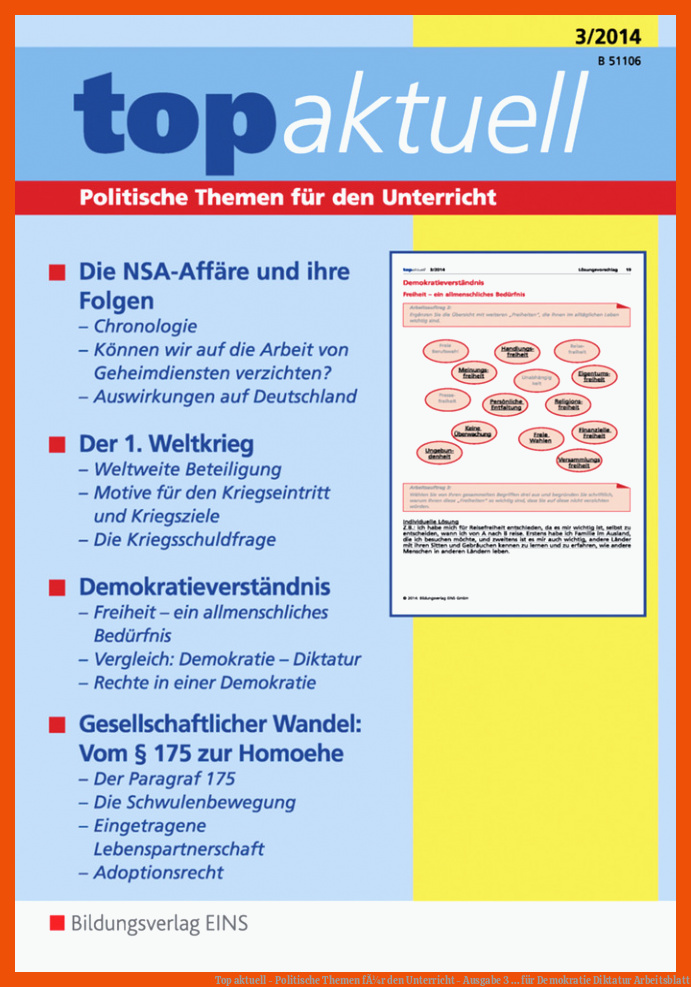 Top aktuell - Politische Themen fÃ¼r den Unterricht - Ausgabe 3 ... für demokratie diktatur arbeitsblatt