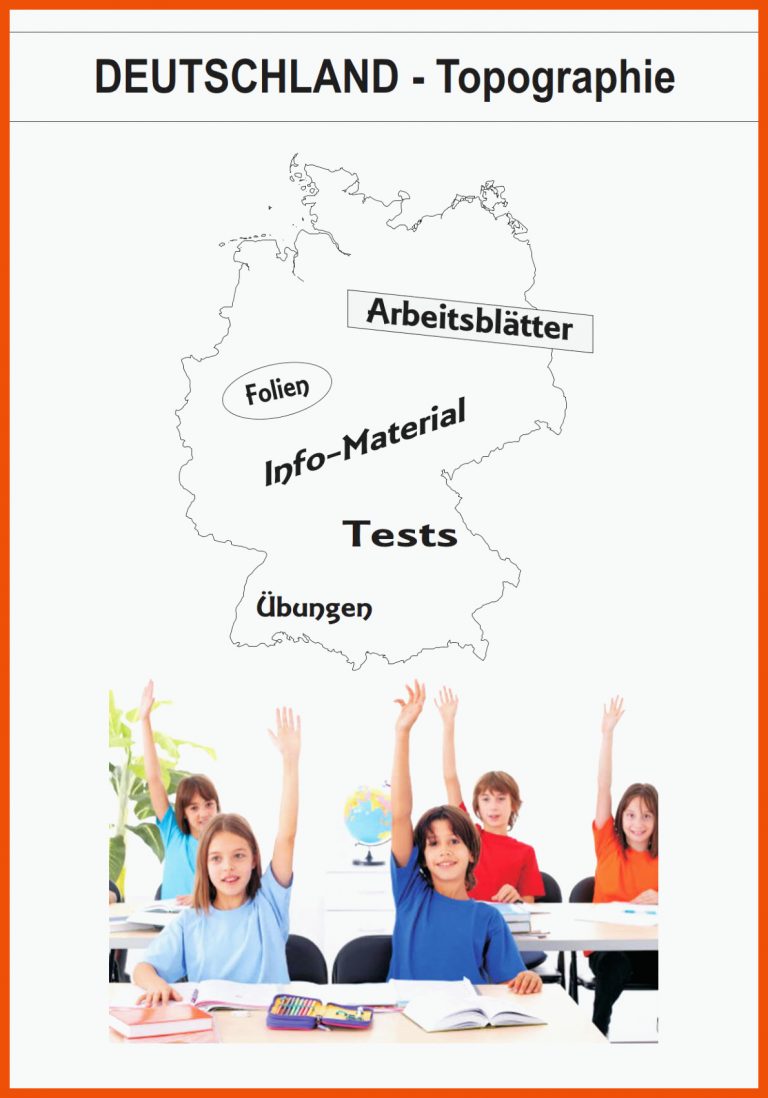 Topographie-Paket Deutschland für erdkunde deutschland arbeitsblätter
