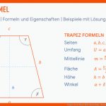 Trapez Berechnen: FlÃ¤cheninhalt, Umfang, formel Fuer Flächeninhalt Trapez Arbeitsblatt