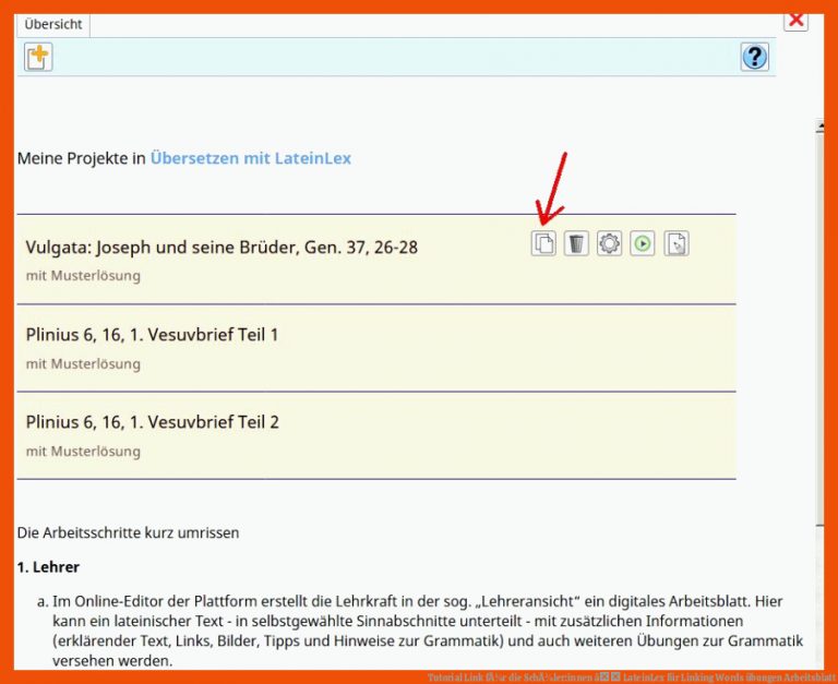 Tutorial | Link fÃ¼r die SchÃ¼ler:innen â LateinLex für linking words übungen arbeitsblatt