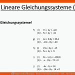 Ãbungen Mit LÃ¶sungen - Lineare Gleichungssysteme - Lgs ... Fuer Lineare Gleichungssysteme Arbeitsblatt