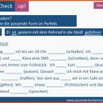 Ãbungen: Perfekt Mit "sein" Und "haben" - Sprakuko - Deutsch ... Fuer Perfekt Mit Haben Oder Sein Arbeitsblätter