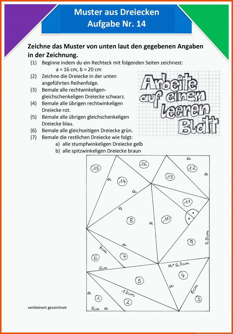 Ãbungen Zum thema Konstruktion Von Dreiecke Fuer Dreiecksarten Arbeitsblatt